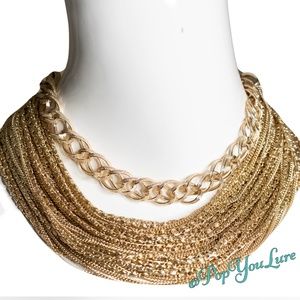 Vintage Multi Chain Collar Necklace by Art